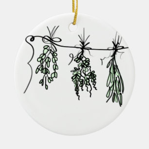 Garden Herbs Ceramic Tree Decoration