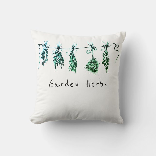 Garden Herbs Cushion (Front)
