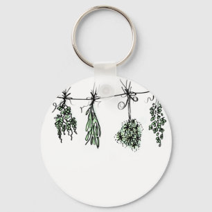 Garden Herbs Key Ring
