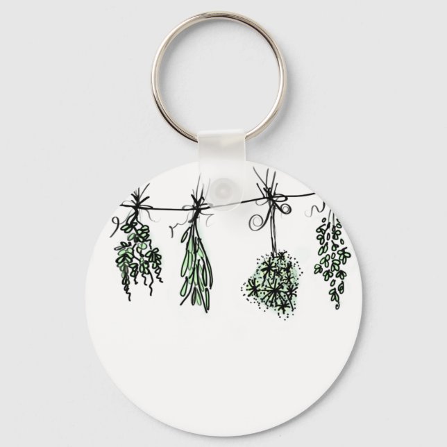 Garden Herbs Key Ring (Front)