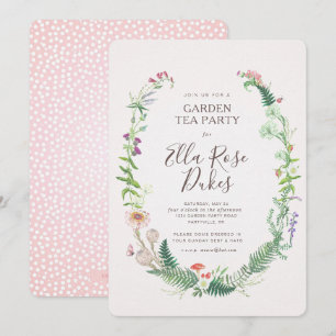 Garden High Tea Wild Flowers Invitation