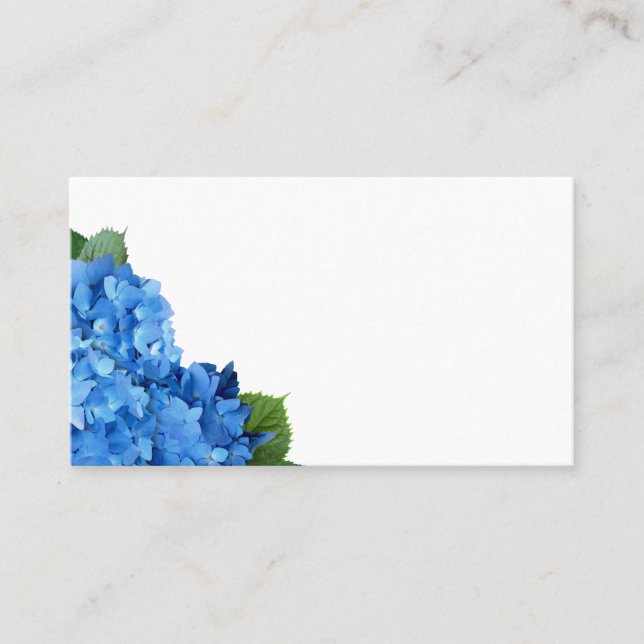 Garden Hydrangea Wedding Blank Place Cards (Front)