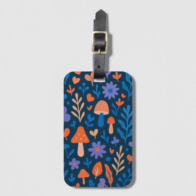 Garden Illustration Luggage Tag (Front Vertical)