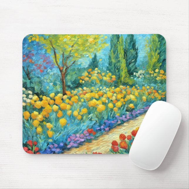 Garden Impression Mouse Mat (With Mouse)
