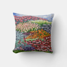 Garden in August Artwork/August flowers/Painting