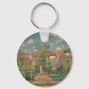 Garden in Full Sunlight, Camille PIssarro, 1876 Key Ring
