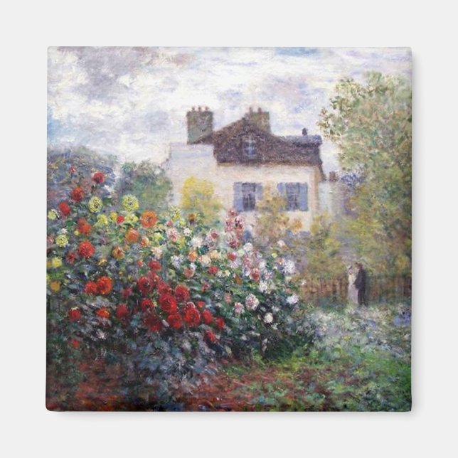 Garden in Giverny by Claude Monet Fine Art Magnet (Front)