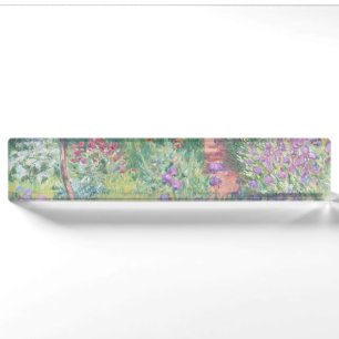 Garden in Giverny by Claude Monet Nameplate