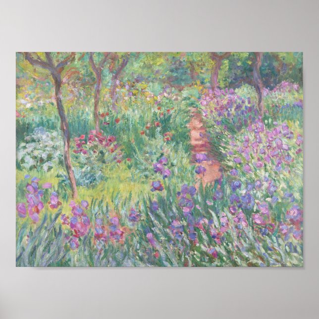 Garden in Giverny by Claude Monet Poster (Front)