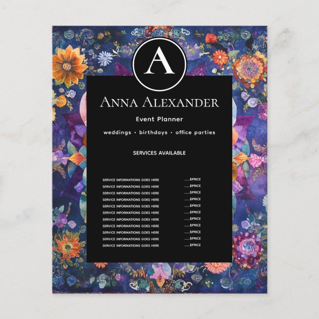 Garden in Motion | Floral Mandala Design Flyer (Front)