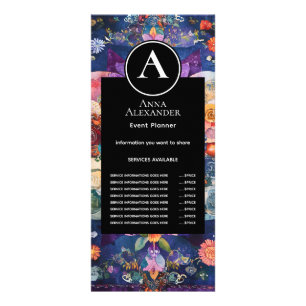 Garden in Motion   Floral Mandala Design Rack Card
