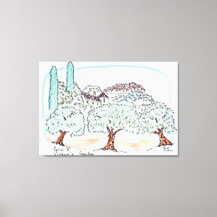 Garden in Speracedes, Cabris South of France Canvas Print