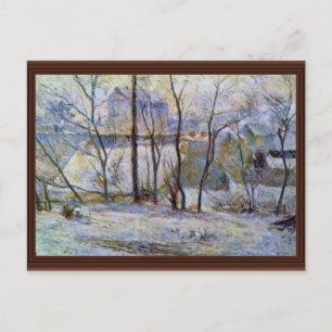 Garden In The Snow By Gauguin Paul (Best Quality) Postcard