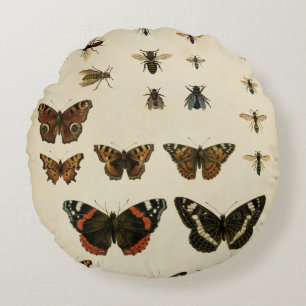 Garden Insects by Vision Studio Round Cushion