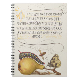 Garden Insects, Fly, Caterpillar, Pear, Centipede Notebook