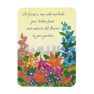 Garden Inspiration Friendship Quote Fridge Magnet