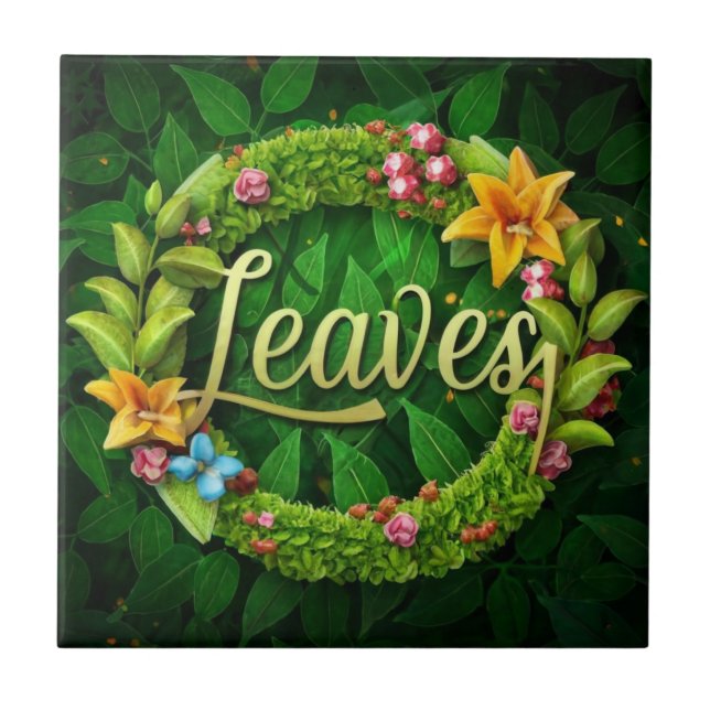 Garden-Inspired Floral Design Tile (Front)