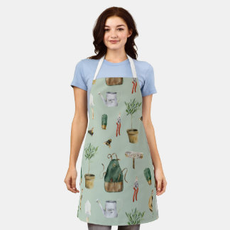Garden inspired, plants, bees, nature outdoor apron