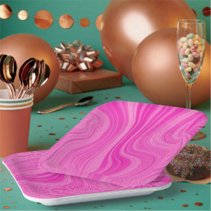 Garden-inspired Square Paper Plate Design
