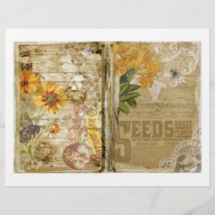 Garden Junk Journal Scrapbook Paper