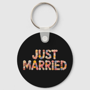 Garden just married bride squad bridal entourage key ring