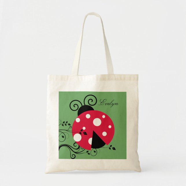 Garden LadyBug Tote Bag   (Front)