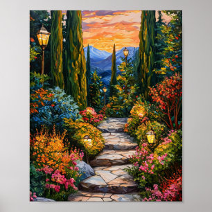 Garden landscape poster