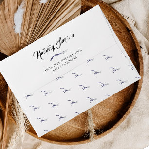 Garden Lavender Elegant Modern Rustic Wedding  Envelope