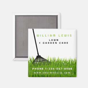 Garden Lawn Care Landscaping Modern Grass Rake Magnet