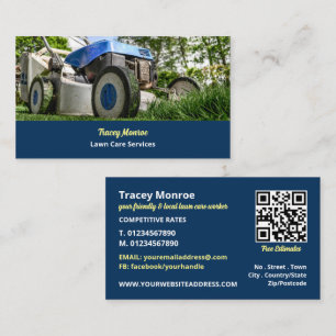 Garden Lawn-Mower, Lawn Care Services Business Card