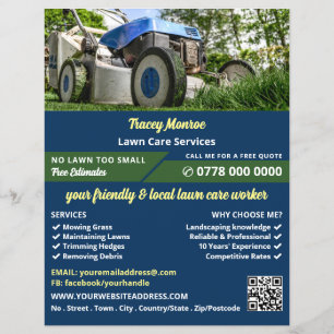 Garden Lawn-Mower, Lawn Care Services Flyer