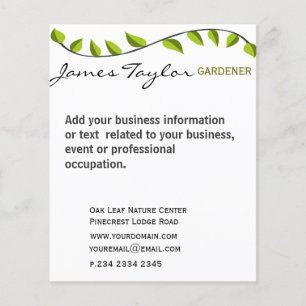 Garden Leaf Gardening Green Flyer