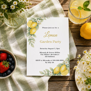 Garden lemon citrus Summer Party invitation