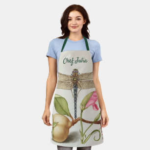 Garden life, Dragonfly, Pear, Carnation and Insect Apron