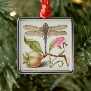 Garden life, Dragonfly, Pear, Carnation and Insect Metal Tree Decoration