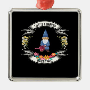 Garden - Life Is A Garden Water It Well Metal Tree Decoration