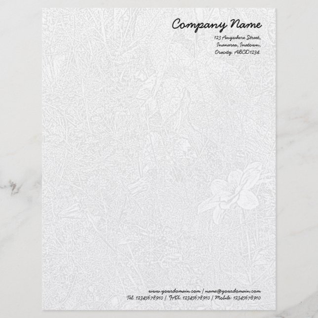 Garden - Light Grey Letterhead Design (Front)