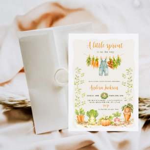 Garden Little Sprout Locally Grown Baby Shower Invitation