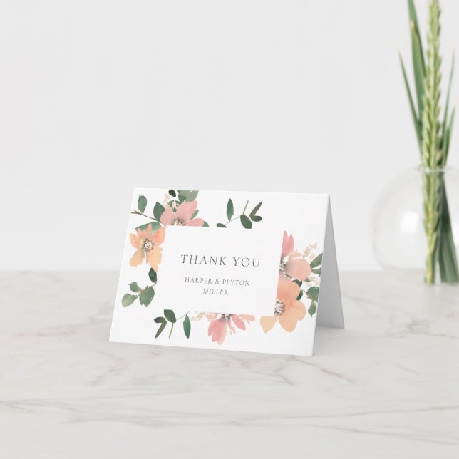 Garden Love Flat Thank You Card (Front)