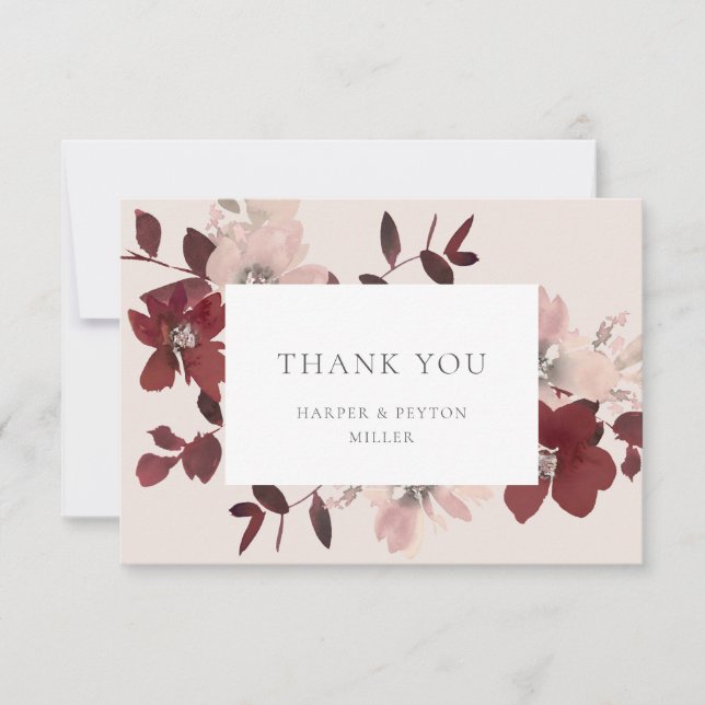 Garden Love Flat Thank You Card (Front)