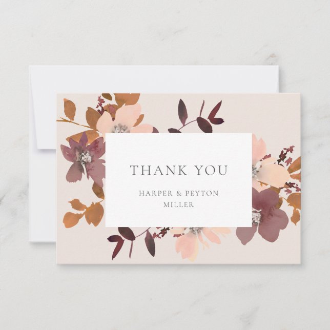 Garden Love Flat Thank You Card (Front)