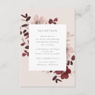Garden Love Reception Insert Card