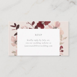 Garden Love RSVP Via Website Card
