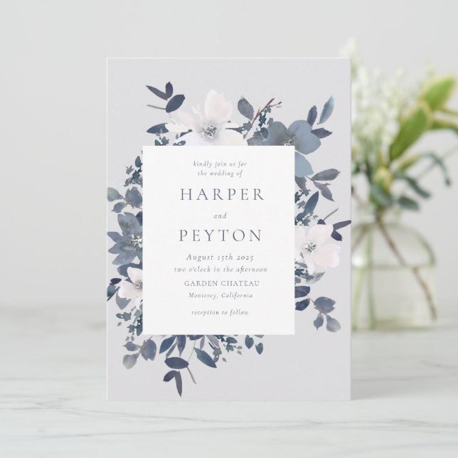 Garden Love Wedding Invitation (Standing Front)