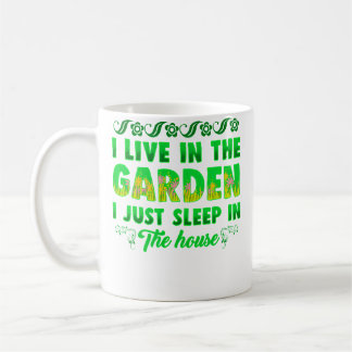 Garden Lover Colourful Green Plant Quote Gardening Coffee Mug