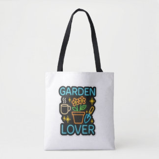 Garden Lover Tote Bag – Neon Style .