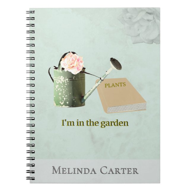 Garden Lover's Rustic Elegant Custom Notebook (Front)
