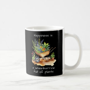 Garden Lover's Wheelbarrow of Plants Monogrammed Coffee Mug