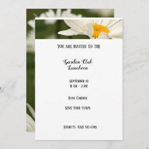 Garden Luncheon Rose Club  Invitation