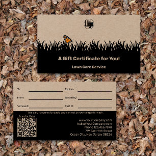 Garden Maintenance Service Gift Certificate